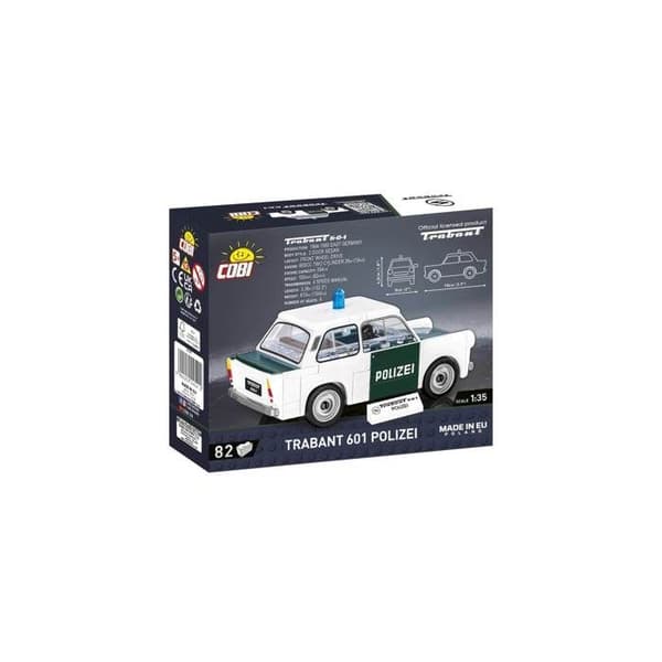 Rakennusleikit - Cobi - Trabant 601 Poliisi - 82 osaa - 1/35 - Helppo koota