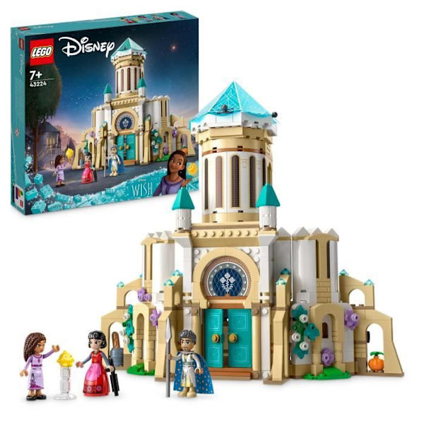 LEGO® Disney Wish 43224 Kuningas Magnificon linna, lelu toiveelokuvasta, jossa on Asha, Dahlia ja kuningas Magnifico -minihahmo Flerfärgad