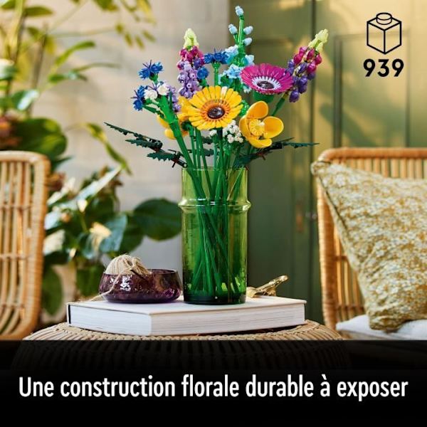 LEGO® Icons 10313 Bukett med vilda blommor, konstgjorda växter med vallmo, för vuxna Flerfärgad