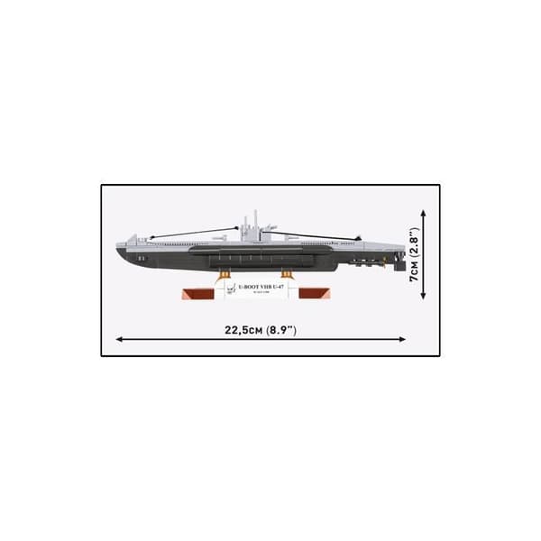 Rakennusleikki - COBI - U-BOOT VIIB U-47 - Harmaa - Paino 0,265 - Pääväri Harmaa Grå