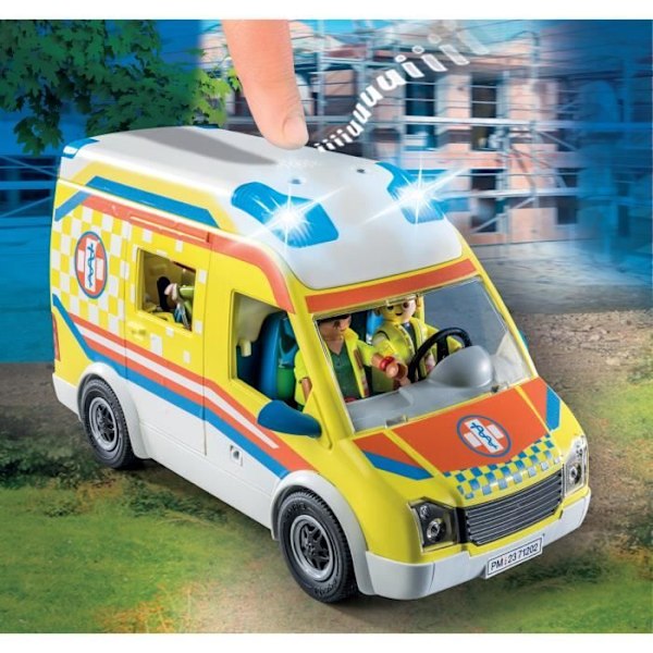 PLAYMOBIL 71202 Ambulanssi valo- ja äänitehosteilla, City Action Rescuers Flerfärgad