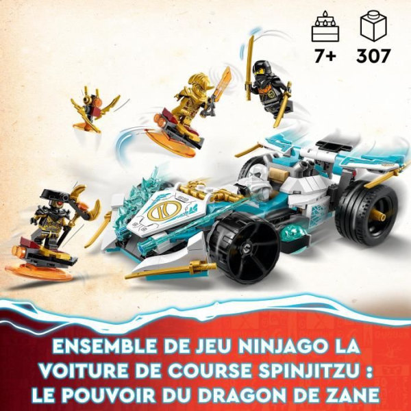 LEGO® NINJAGO 71791 Spinjitzu Race Car: Zane's Dragon Power Toy, barn 7 år