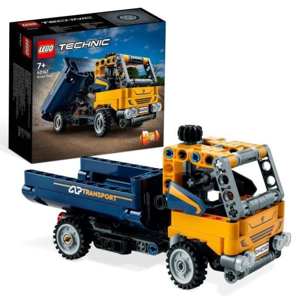 LEGO® Technic 42147 Dumper, 2-i-1, grävmaskinsleksak, entreprenadmaskin