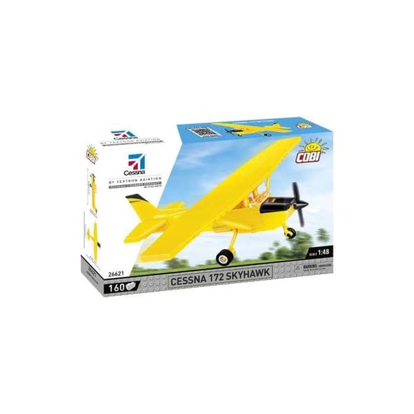 Maquette - COBI - CESSNA 172 SKYHAWK Y - Gul - 150 dele - At samle selv