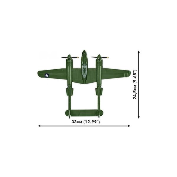 Maquette - COBI - Lockheed P-38 Lightning - 332 elementer - At samle selv - Blandet