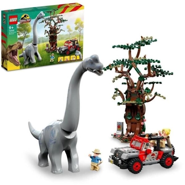 LEGO® Jurassic Park 76960 Upptäckten av Brachiosaurus, leksak med dinosauriefigur och bil Flerfärgad