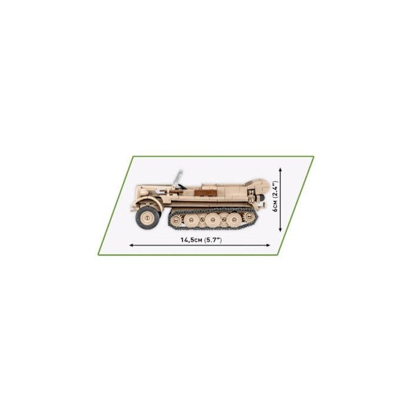 Malli - COBI - 2273 - Sd. Kfz. 10 DEMAG D7 - Muovi - Harmaa - Alkaen 6 vuotta