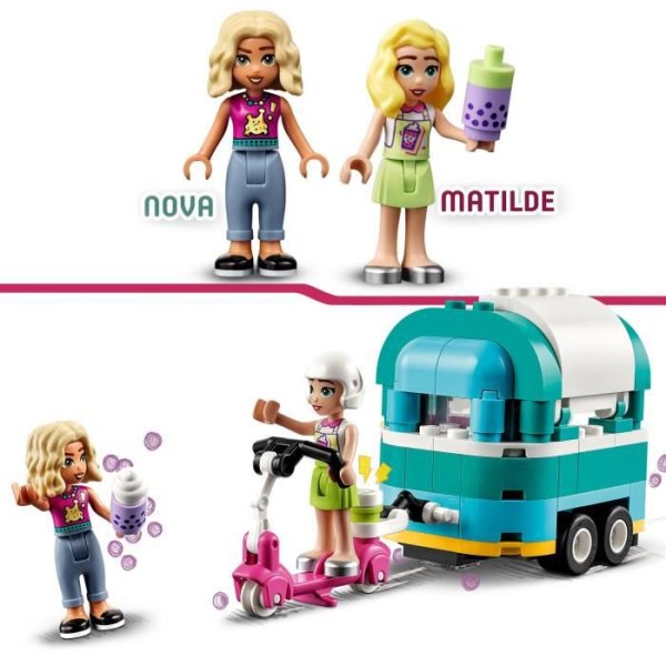 LEGO® Friends 41733 Bubble Tea-mobilbutik, leksak för 6-åringar, skoter, minidockor