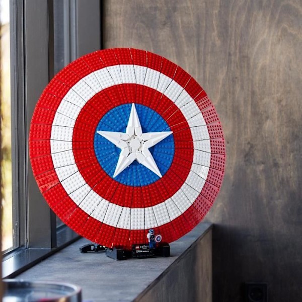 LEGO® Marvel 76262 Captain America's Shield, Avengers Model Kit för vuxna med Thor's Hammer Flerfärgad