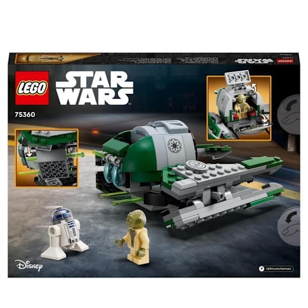 LEGO® Star Wars 75360 Yodan jedimetsästäjä, Clone Wars -lelu Yoda-minihahmolla ja R2-D2-hahmolla Vit