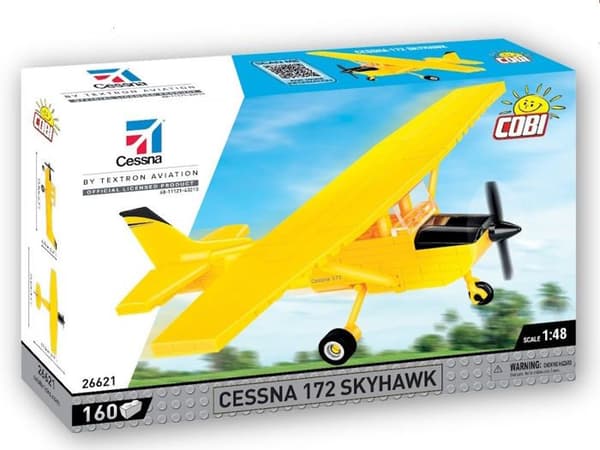 Maquette - COBI - CESSNA 172 SKYHAWK Y - Gul - 150 dele - At samle selv
