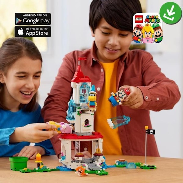 LEGO 71407 Super Mario Frozen Tower ja Peach Cat -asujen laajennussetti, rupikonnahahmo, linnalelu, 8-vuotiaat lapset Flerfärgad