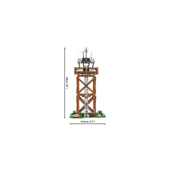 Byggsats - COBI - U.S. Kontrolltorn - Brun - 664 bitar - 2 figurer kastanj
