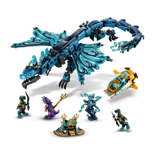 LEGO® 71754 NINJAGO® Vanddrage – Ninja-byggesæt til børn fra 9 år og opefter Blå