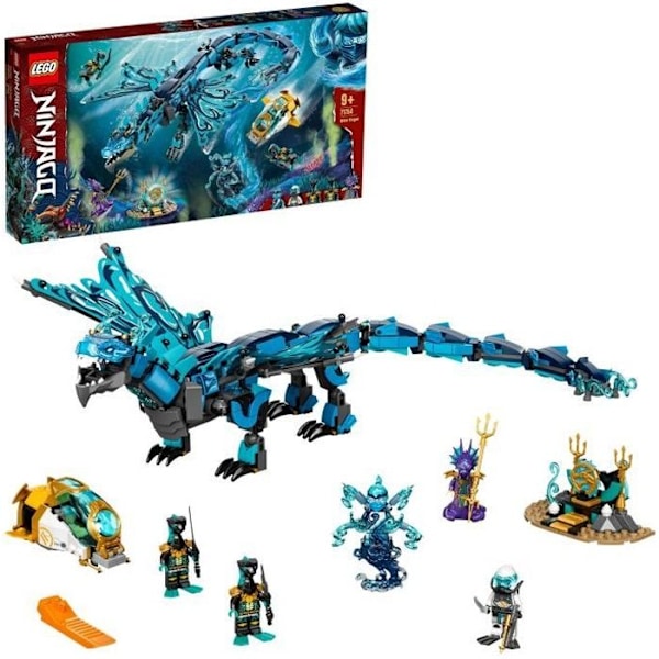 LEGO® 71754 NINJAGO® Water Dragon – Ninja-rakennussetti 9-vuotiaille ja sitä vanhemmille lapsille Blå