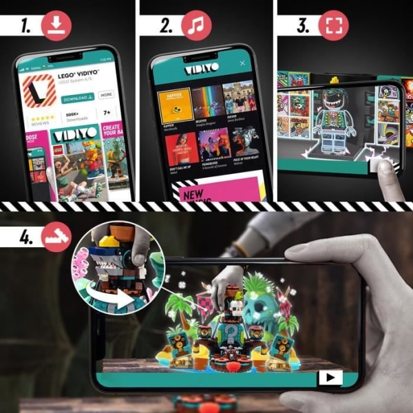 LEGO® 43114 VIDIYO Punk Piratskepp BeatBox Music Video Maker - Musical Toy and Augmented Reality App för barn