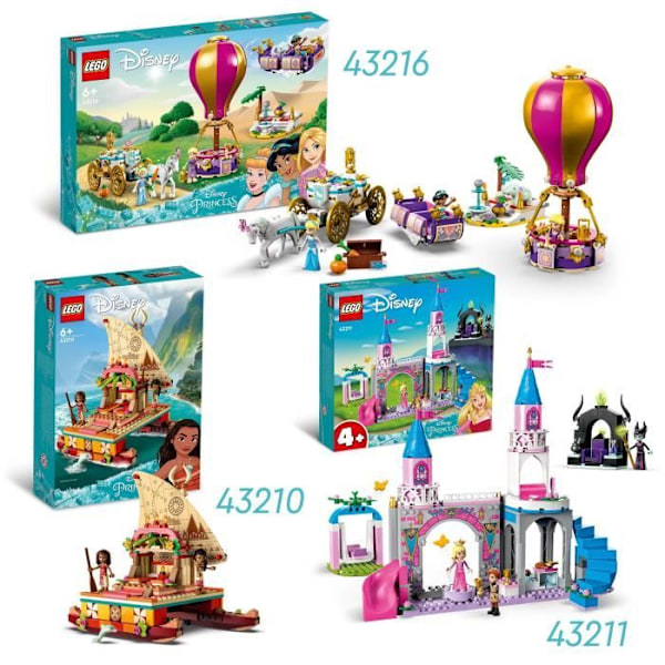 LEGO® Disney Prinsesse 43211 Auroras Slot, Legetøj med Tornerose-minifigur Vit
