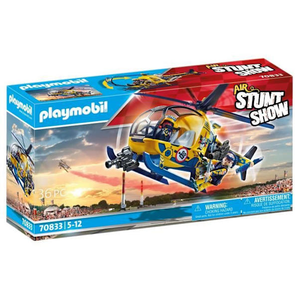 PLAYMOBIL - 70833 - Air Stuntshow muovihelikopteri ja elokuvaryhmä 5-vuotiaille ja sitä vanhemmille lapsille