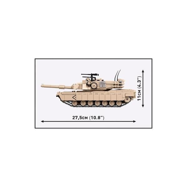 Byggesæt - COBI - M1A2 ABRAMS - Beige - 1,25 kg - At samle selv beige