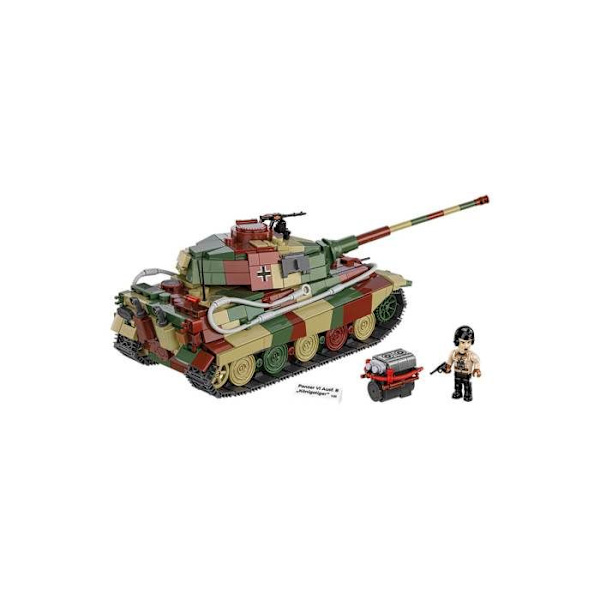 Model - COBI - Panzer VI Ausf. B - 500 dele - Samling til samling - Farver Grå og Grøn Grågrön