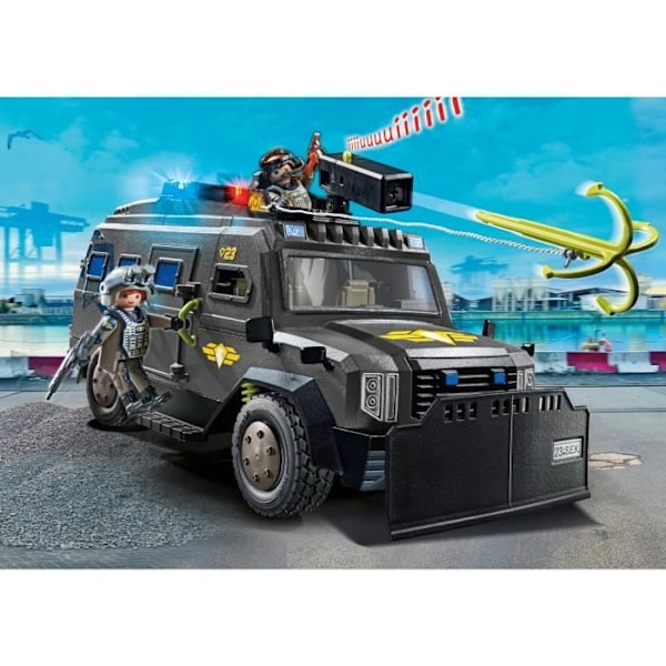PLAYMOBIL 71144 Erikoisjoukkojen interventioajoneuvo, Poliisit, City Action, Elite-yksikkö, 73 kpl, 5-vuotiaat ja sitä vanhemmat Flerfärgad