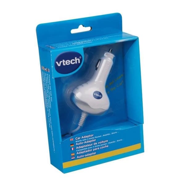 VTECH cigareadapter - VSmile Pocket - Blå - Til børnetablet - Fra 3 år Blå