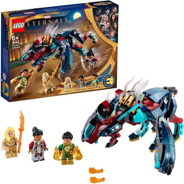 LEGO® 76154 Forundre afvigerens baghold! The Eternals, byggelegetøj til børn fra 6 år, superheltefigurer Blå
