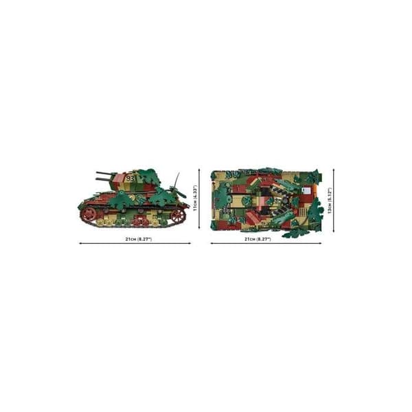Modell - COBI - FLAKPANZER IV WIRBELWIND - Plast - Grå - 8 år och uppåt Grå, Grön, Svart