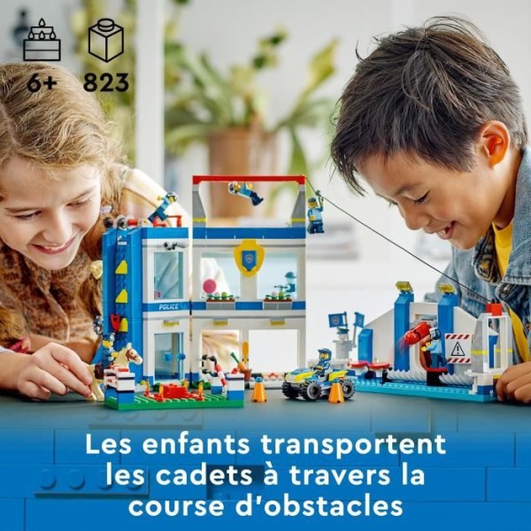 LEGO® City 60372 Poliisikoulutuskeskus, hevosfiguuri, leluauto Vit