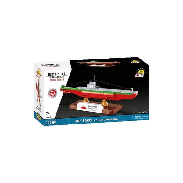 COBI 4863 - ORP SOKOL POLSK UBÅD - MULTIFARVET - BYGGESET