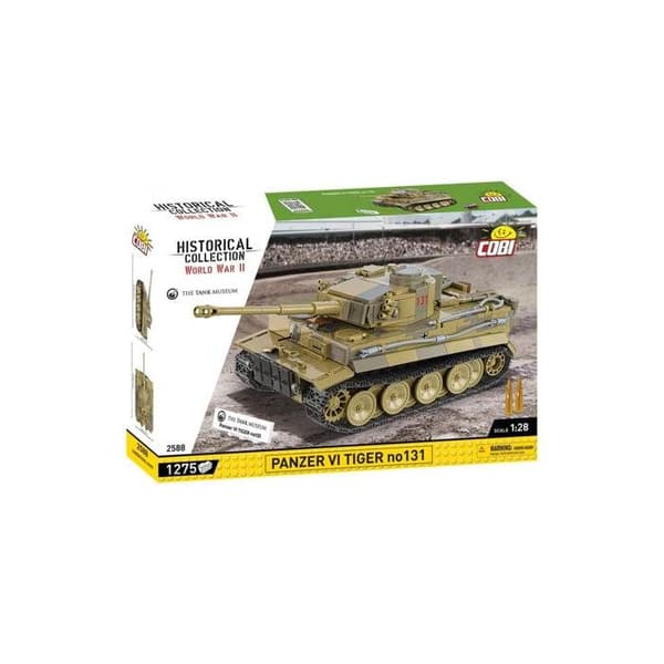 Model - COBI - Panzer VI Tiger I no '131' - 258 dele - Saml selv - Grå/Grøn Grågrön