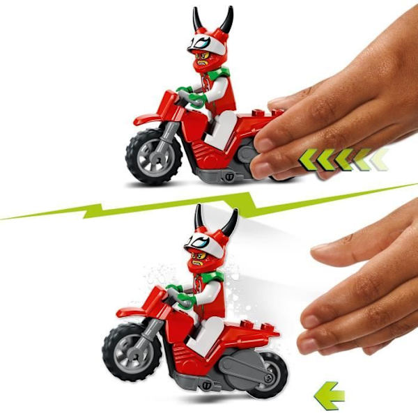 LEGO® 60332 City Stuntz The Reckless Scorpion Stunt Motorcykel, Stuntz Stunt Legetøj, Gave til børn fra 5 år og opefter Flerfarvet