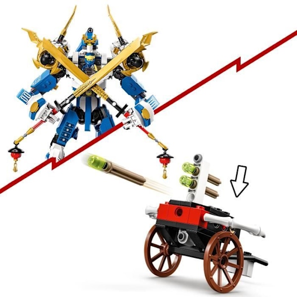 LEGO® NINJAGO 71785 Jay's Robot Titan, barnleksak, med minifigurer och armborst Vit