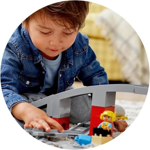 LEGO® 10872 DUPLO bytogskinner og bro, legetøj til børn i alderen 2-5 år, byggesæt med klodshorn Flerfarvet