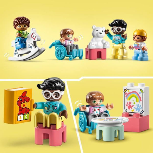 LEGO® DUPLO My Town 10992 Dagplejeliv, pædagogisk legetøj med 4 minifigurer Flerfärgad
