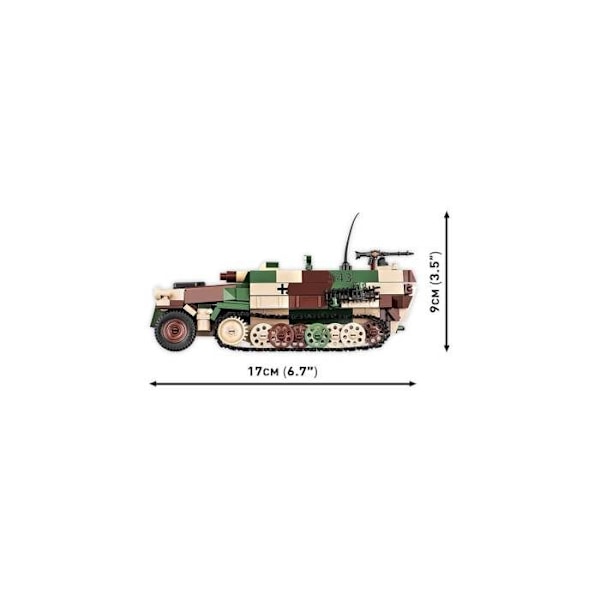 Maquette - COBI - 2283 - SD.KFZ. 251/9 'STUMMEL' - Plast - Att bygga själv - Mixad