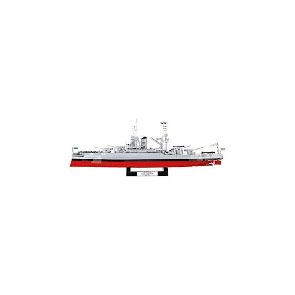 Skibsmodel - COBI - USS ARIZONA (BB-39) - Grå - 1 stk - Fra 10 år gammel Gråblå