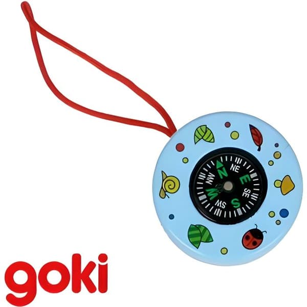 Kompassi - GOKI - 5 cm - Puu & muovi - Sininen - Lasten tutkimuspeli
