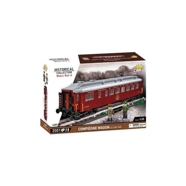 Byggetøj - COBI - 6289 - Compiègne Vogn - 2001 elementer - 2 figurer - 1:35 brun