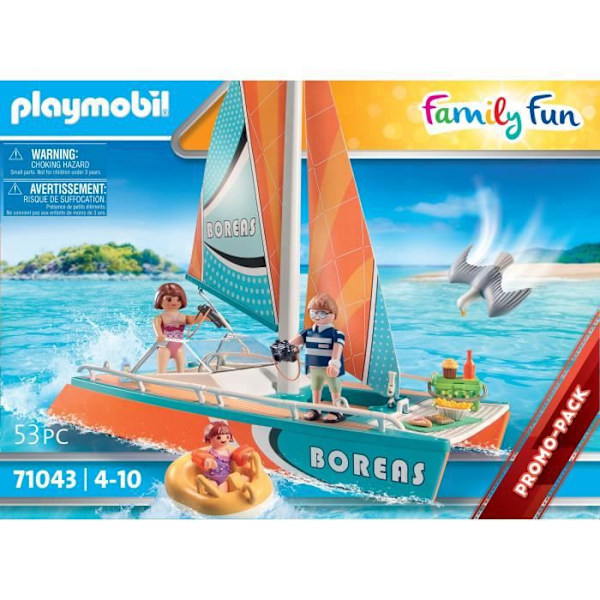 PLAYMOBIL - 71043 - Familjekul - Kampanjpaket Katamaran - 53 delar - Flerfärgad Flerfärgad