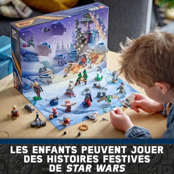 LEGO® Star Wars adventskalender 75366 - 24 julklappar inklusive 9 karaktärer och 10 fordonsleksaker Flerfärgad