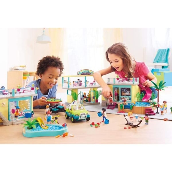 PLAYMOBIL - 70436 - Auto kanootilla - Perhehuvi - Muovi - Lapsi - Vaaleanpunainen Rosa