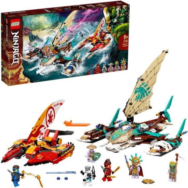 LEGO® NINJAGO 71748 Katamaranstrid, leksak med 4 båtar och minifigurer