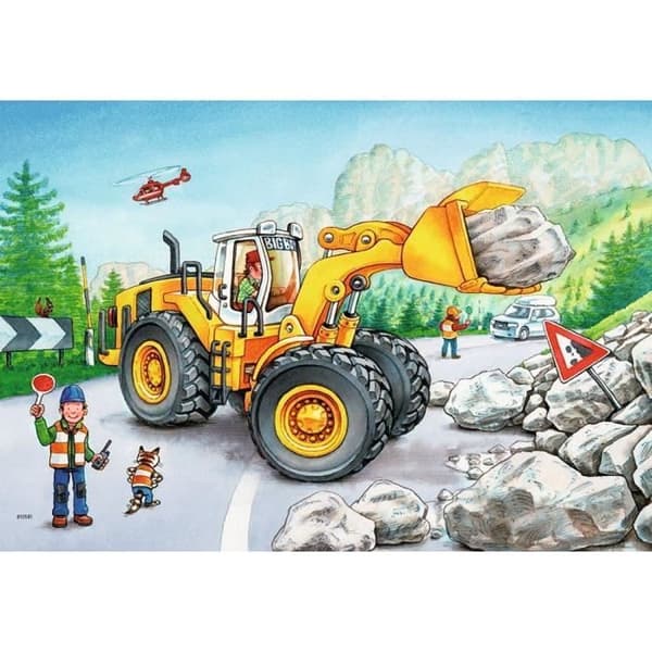 Pussel - RAVENSBURGER - 2 Pussel - Grävmaskin och Skogstraktor - 24 bitar - 3 till 6 år
