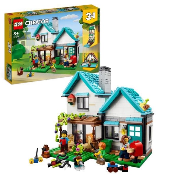 LEGO® Creator 3-i-1 31139 Välkomsthusmodellsats med 3 olika hus och minifigurer