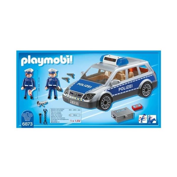 Poliisiauto vilkkuu ja sireeni