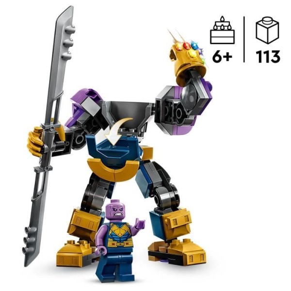 LEGO® Marvel 76242 Thanos Robotrustning - Superheltelegetøj - Avengers minifigur - Børn 6 år