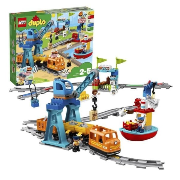 LEGO® 10875 DUPLO Godståg med ljud och ljus - Byggspel för barn 2-5 år