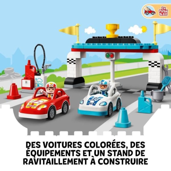 LEGO® 10947 DUPLO® kilpa-autot lelu lapset 2+ vuotta, pienet autot Grön