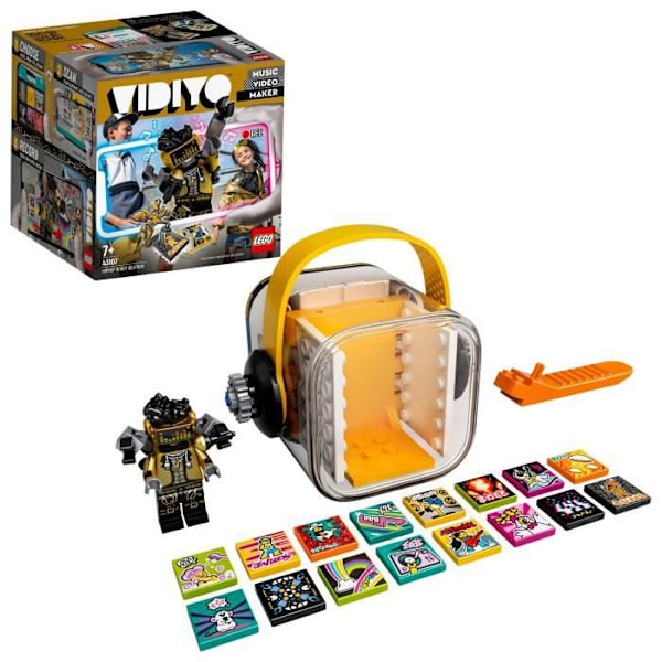 LEGO® 43107 VIDIYO™ Hiphop Robot BeatBox Music Video Clip Creator, Musical Toy, Augmented Reality Set App med Röd
